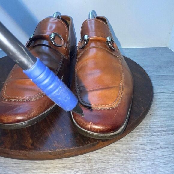 Magnanni Brown Leather Loafers - Picture 10 of 12